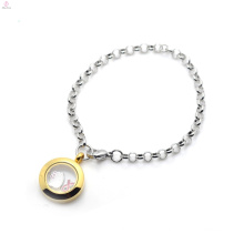 OEM ODM acceptable floating locket with charms fashion bracelet for men